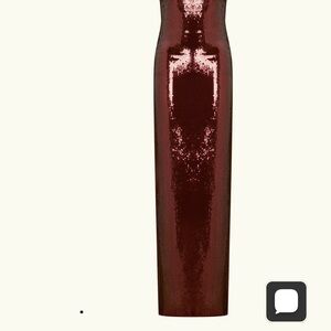 Sequin Cut Out Maxi Dress - Mahogany